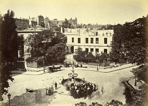 Siege of Paris Commune Ruins Thiers House Ghosts Old Liebert Photo 1871