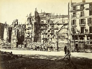 Commune de Paris Ruins rue Royale Old Liebert Photo 1871