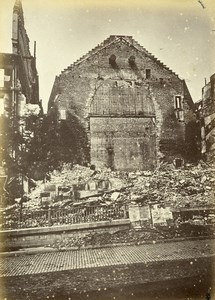 Siege of Paris Commune Ruins Theatre Porte St Martin Old Liebert Photo 1871