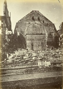 Siege of Paris Commune Ruins Theatre Porte St Martin Old Liebert Photo 1871