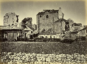 Siege of Paris Commune Ruins le Point du Jour Old Liebert Photo 1871