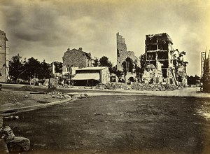 Siege of Paris Commune Ruins Auteuil avenue Montmorency Old Liebert Photo 1871