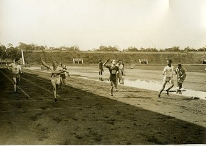 France Athletics Sport Pershing Stadium Mourlon winner of 100M Old Photo 1926