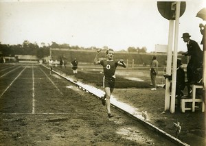 France Athletics Sport Running Athlete Race Finish Old Photo 1925