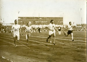 Olympic Games Athletics Sport Colombes canadian Coaffie wins 100M Old Photo 1924