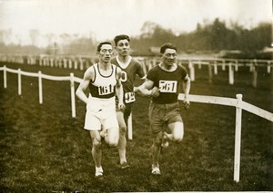 France Athletics Sport Long distance Race 3 Runners Old Photo 1925