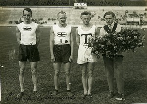 France Athletics Sport Pershing Stadium German team Old Photo 1926