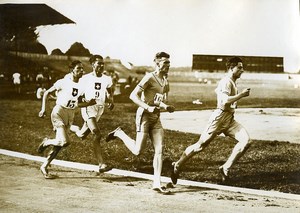 Switzerland? Basel? Athletics Sport Long distance Race 4 Runners Old Photo 1926