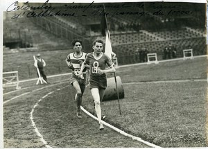 France Athletics Sport Colombes 10000M race Marchal & Dolques Old Photo 1925