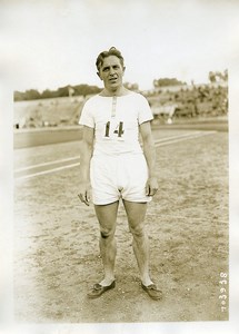 France Athletics Sport Athlete Runner Hungarian Lajos Kurunczy Old Photo 1924