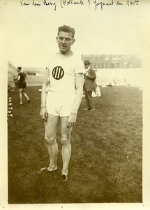 France Athletics Sport Colombes Dutchman Van den Berg wins 100M Old Photo 1925