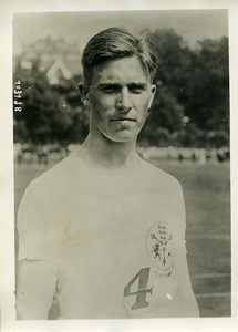 France-England Meet Athletics Sport Rangeley 100m race winner Old Photo 1925