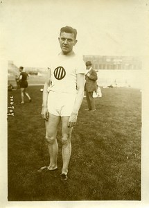 France Athletics Sport Colombes dutchman Van den berg wins 100M Old Photo 1925