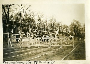 France Athletics Sport Porte Dorée 83M Hurdles race Old Photo 1925