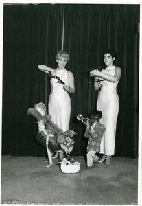 France Jany Privat Puppets Puppeteer Striptease Bar old photo Koruna 1962