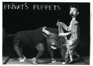 France Jany Privat Puppets Puppeteer Striptease Bar old photo Koruna 1962