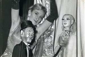 France Jany Privat Puppets Puppeteer Striptease Bar old photo Koruna 1962