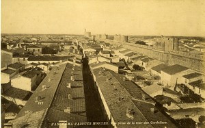 France Aigues Mortes Panorama City Walls Old Neurdein Photo 1890