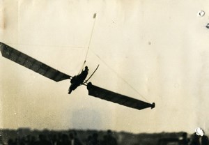 France? Aviation Glider in Flight Old Press Photo 1930