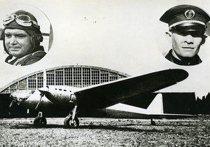 France Aviation Rossi & Emont on Amiot 370 airplane Old Photo 1937