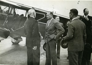 France Duke of Gloucester arriving at Le Bourget Aviation Old Photo 1930's