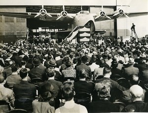 USA Baltimore Airport Aviation Atlantic Clipper Christening Old Photo 1939
