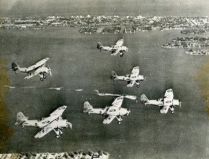 USA Miami Biscayne Bay American Navy Aircrafts Aviation Old Photo 1939