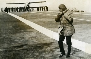 United Kingdom Prince of Wales on Courageous aircraft carrier Old Photo 1932