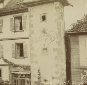 France Alsace Niederbronn Houses Sundial 8 Old photos 1903