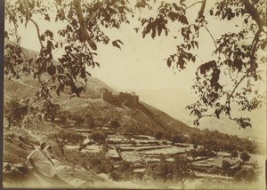 Morocco near Marrakech Castle Hills Countryside Old Photo Felix 1915