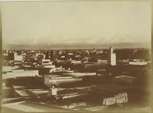 Morocco Marrakech Medina Terraces Rooftops General View Old Photo Felix 1915