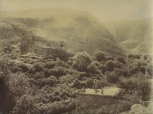 Algeria Gorges of Maâfa Village & Gardens Old Photo Emile Frechon 1900