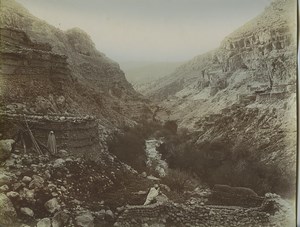 Algeria gorges of Tilatou oued Skhoun Wadi Old Photo Emile Frechon 1900