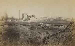 Strasbourg Wartime Prussian trenches to Schiltigheim Cabinet Photo Richard 1870