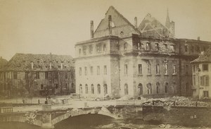 Strasbourg Ruins Wartime Theater Destruction Old Cabinet Photo Richard 1870