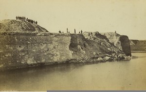 Strasbourg Wartime Breche du Bastion Old Cabinet Card Photo Winter 1870