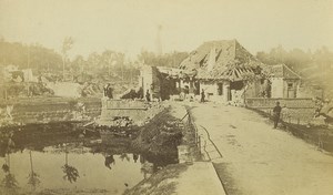 Strasbourg Wartime Porte de France Gate Ruins Old Cabinet Photo Winter 1870