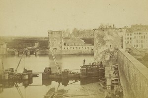 Strasbourg Wartime Porte des Pêcheurs Gate Old Cabinet Card Photo 1870