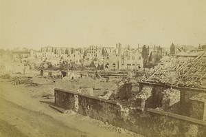 Strasbourg Wartime Faubourg de Pierre & Poudriere Old Cabinet Card Photo 1870