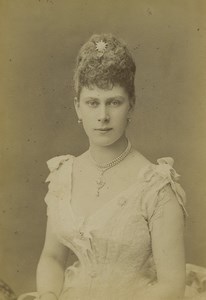 United Kingdom Princess Victoria of Teck Old Photo cabinet card Kingsbury 1880