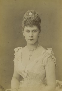 United Kingdom Princess Victoria of Teck Old Photo cabinet card Kingsbury 1880