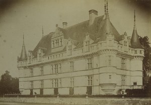 France Azay le Rideau Castle Old Photo 1894
