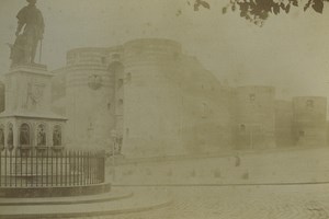 France Angers Castle Roi Rene Statue Old Photo 1894