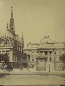 France Paris Sainte Chapelle & Palais de Justice Courthouse Old Photo 1890