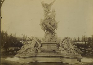 France Paris World Fair Saint-Vidal Fountain Tour Eiffel Old Photo 1889