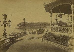 Monaco Monte Carlo Kiosk & Terraces Old Photo 1890