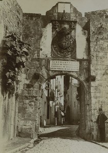 Spain Fuenterrabia Hondarribia City Walls Gate Old Photo 1890
