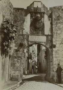 Spain Fuenterrabia Hondarribia City Walls Gate Old Photo 1890