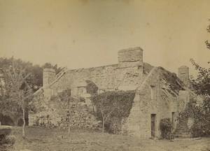 France Brittany Douarnenez Countryside Farmhouse ruins Old Photo 1890