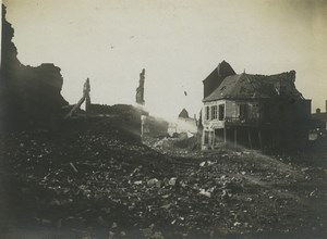 France WWI Somme Front Village Ruins Old Photo 1918